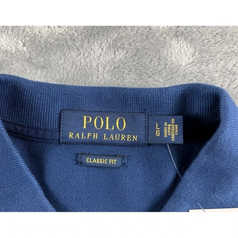 Polo Ralph Lauren Polo Shirt Men Large Ombre Gradient Knit Short Sleeve Classic